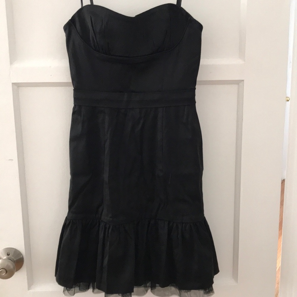 BCBG Black Strapless Mini Dress